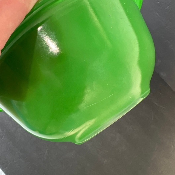 Pyrex Green Glass Mixing Bowl #322 Clear Bottom 1 Liter - Picture 5 of 10